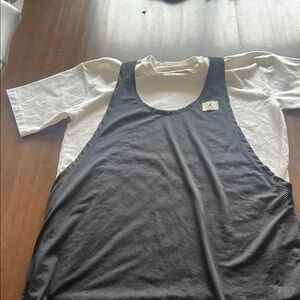 Black dress  Tank Top with White Logo meduium